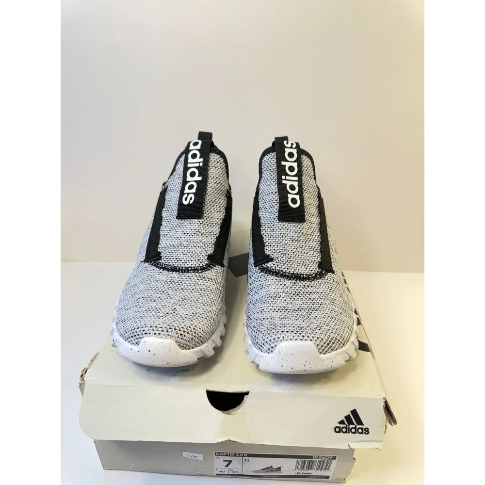 adidas Kaptir 3.0 Sneaker - Unisex Kids Shoes, Grey/White US 7 Youths